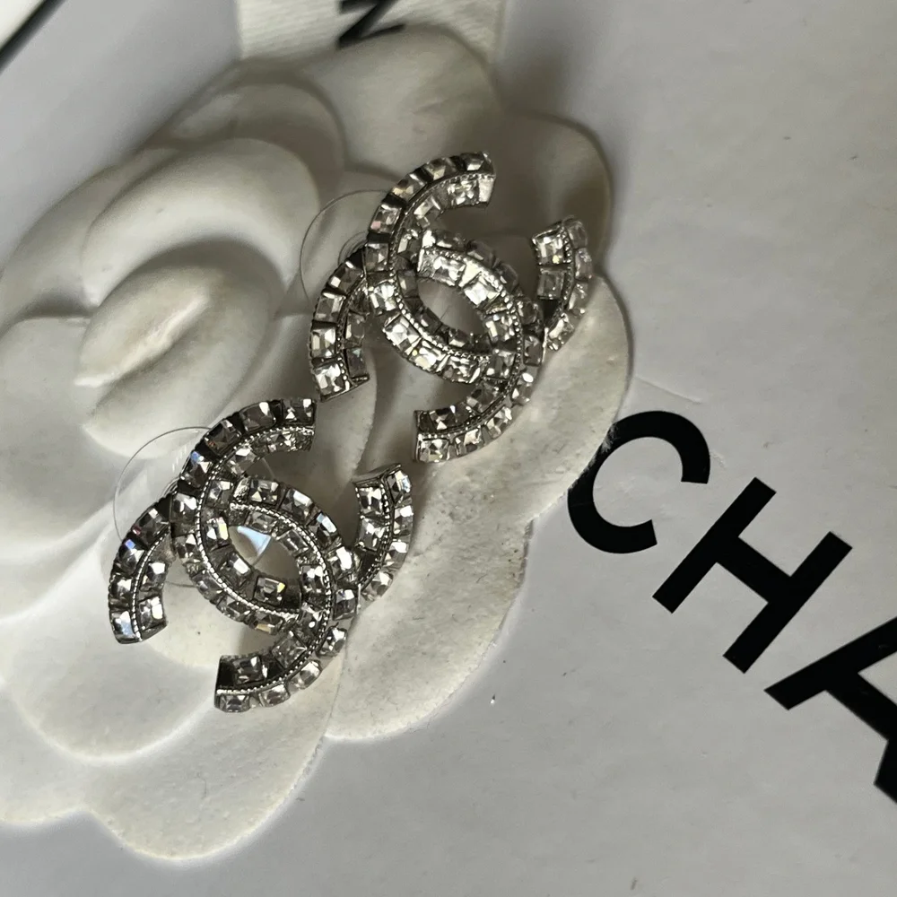Chanel Silver Earrings - Picture 5 of 6